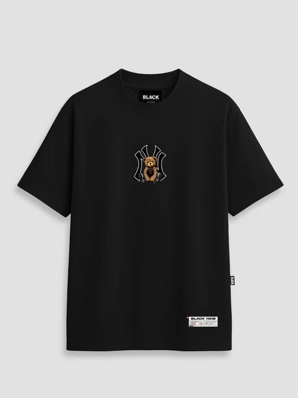 Camiseta Oversized Streetwear Bear 09 - Preta