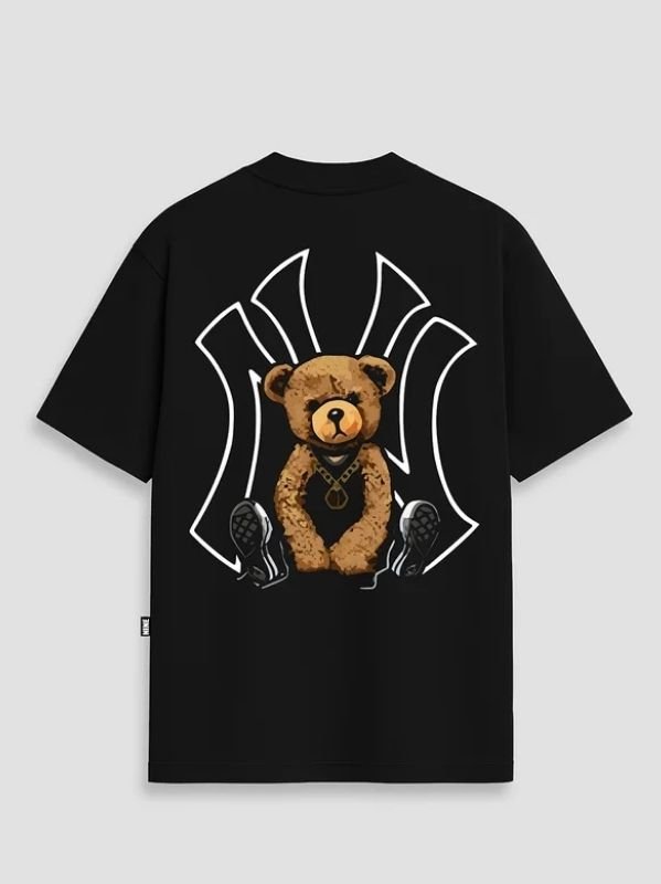 Camiseta Oversized Streetwear Bear 09 - Preta